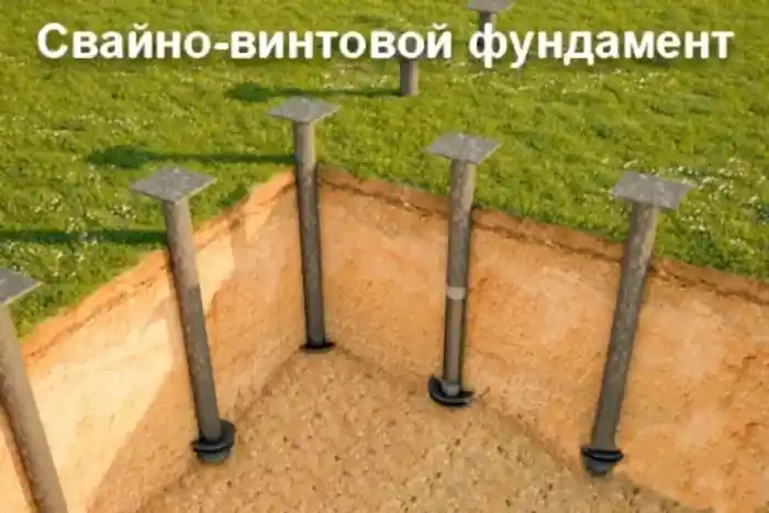 Строительство бани из бревна в Алматы на свайно-винтовом фундаменте