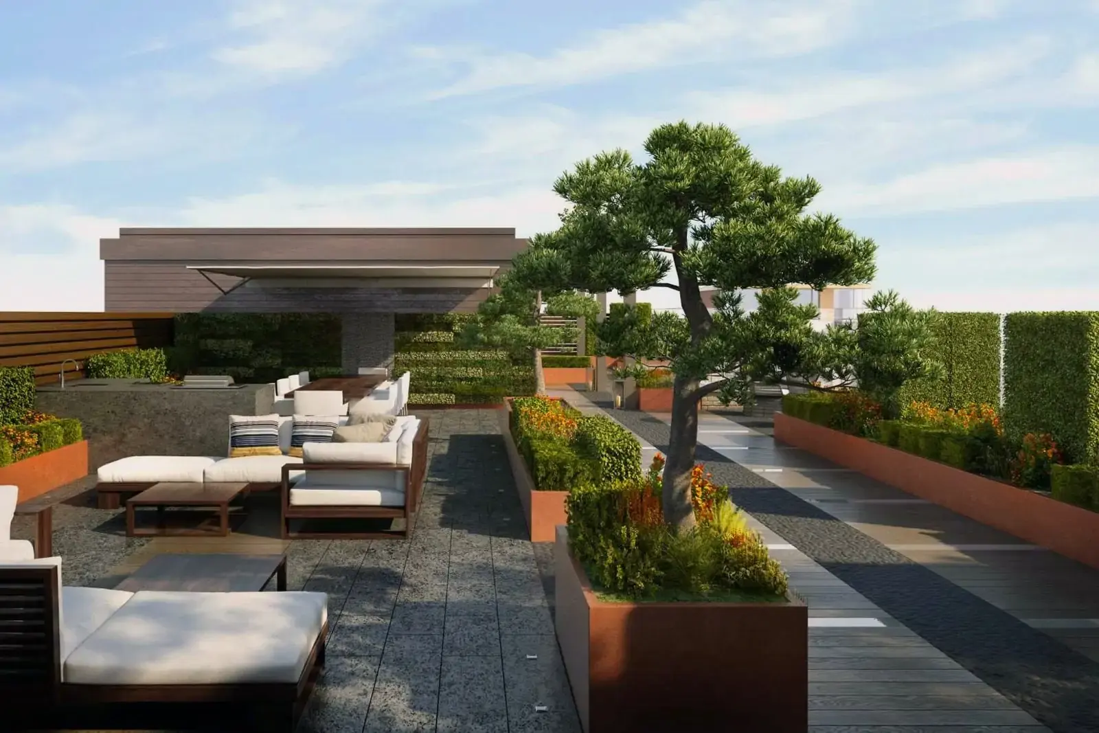 Зеленый уголок на крыше