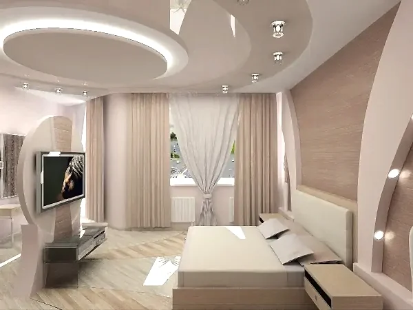 Комбинированный потолок с подсветкой