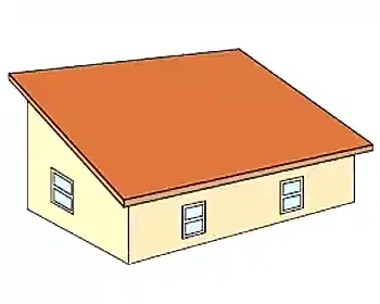 Односкатная форма крыши в Алматы